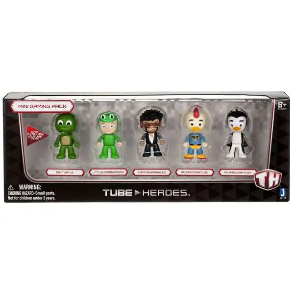 Tube Heroes TinyTurtle, LittleLizardgaming, CaptainSparklez, AtlanticCraft Joe & AtlanticCraftCody Action Figure 5-Pack