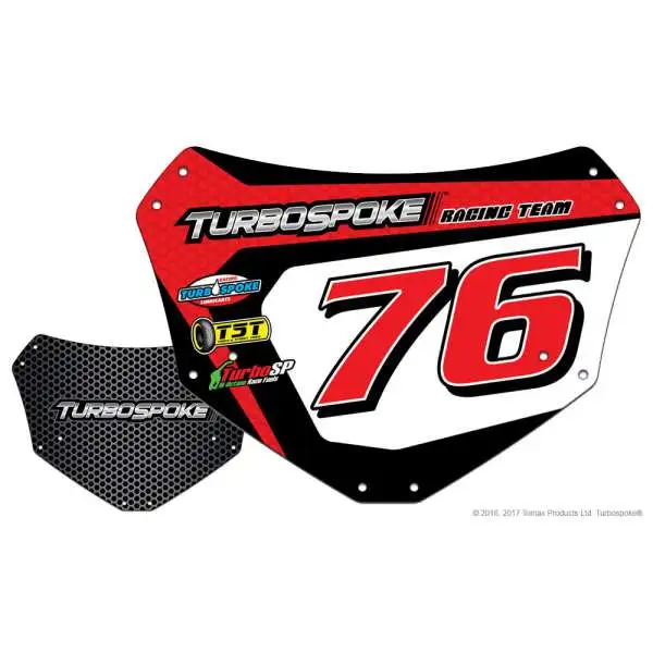 Turbospoke Red #76 Racing Number