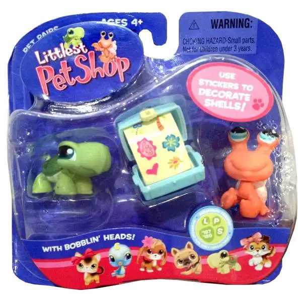 Littlest Pet Shop Pet Pairs Turtle & Hermit Crab Figure 2-Pack [Damaged Package]