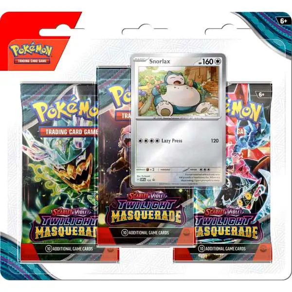 Pokemon Twilight Masquerade Snorlax Special Edition [3 Booster Packs & 1 Foil Promo Card]