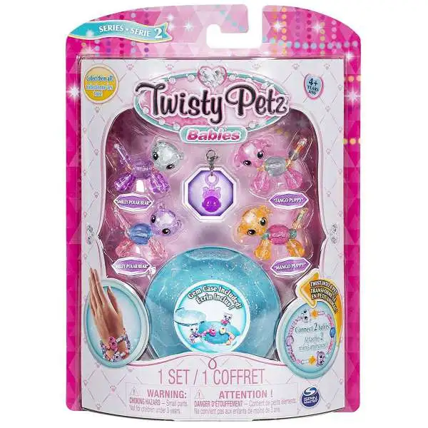 Twisty Petz Babies Series 2 Smiley Polar Bear, Miley Polar Bear, Tango Puppy & Mango Puppy 4-Pack