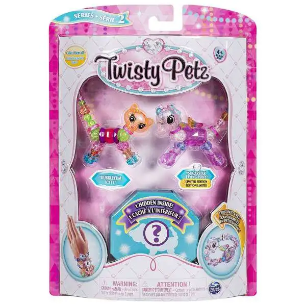 Twisty Petz Series 2 Bubbleyum Kitty, Sugarstar Flying Pony & Surprise 3-Pack