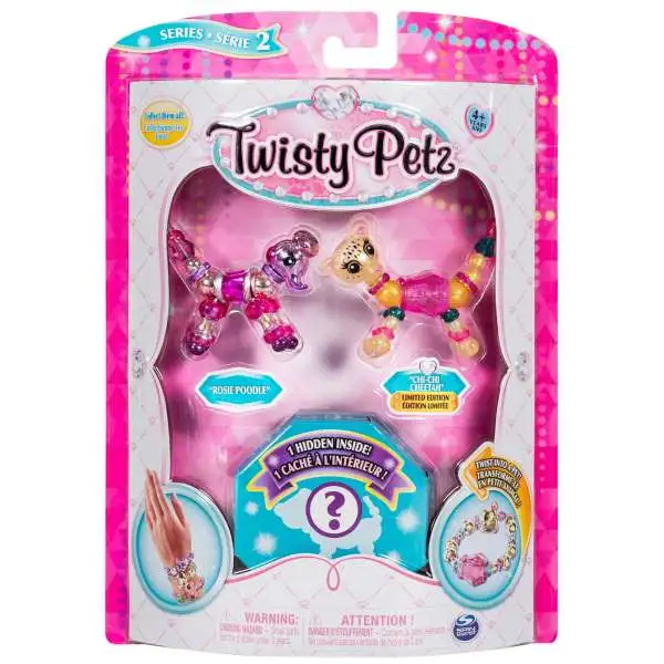 Twisty Petz Series 2 Rosie Poodle, Chi-Chi Cheetah & Surprise 3-Pack