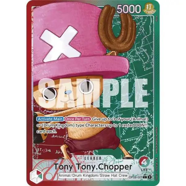 One Piece Trading Card Game Two Legends Leader Tony Tony.Chopper OP08-001 [Parallel]