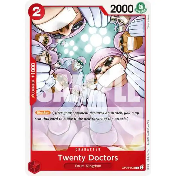 One Piece Trading Card Game Two Legends Common Twenty Doctors OP08-003