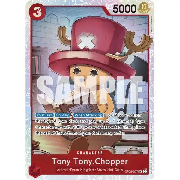 One Piece Trading Card Game Two Legends Super Rare Tony Tony.Chopper OP08-007