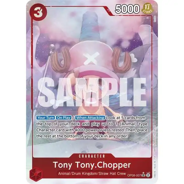 One Piece Trading Card Game Two Legends Super Rare Tony Tony.Chopper OP08-007 [Parallel]