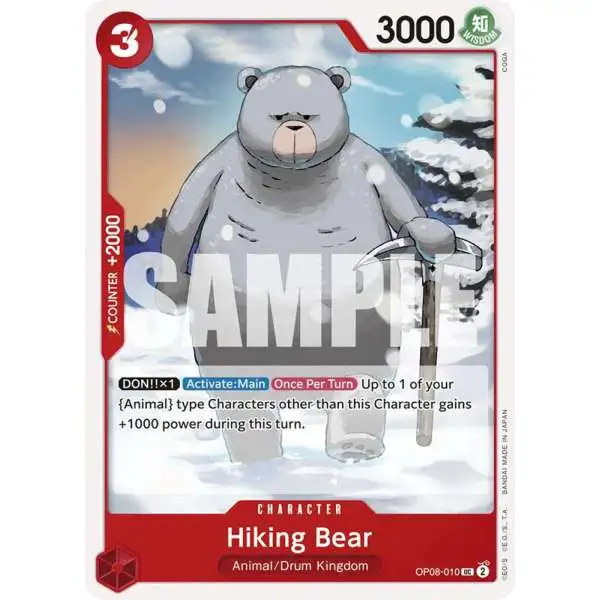 One Piece Trading Card Game Two Legends Uncommon Hiking Bear OP08-010