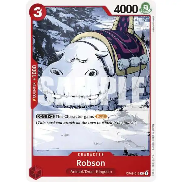 One Piece Trading Card Game Two Legends Uncommon Robson OP08-013