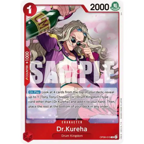 One Piece Trading Card Game Two Legends Rare Dr.Kureha OP08-015