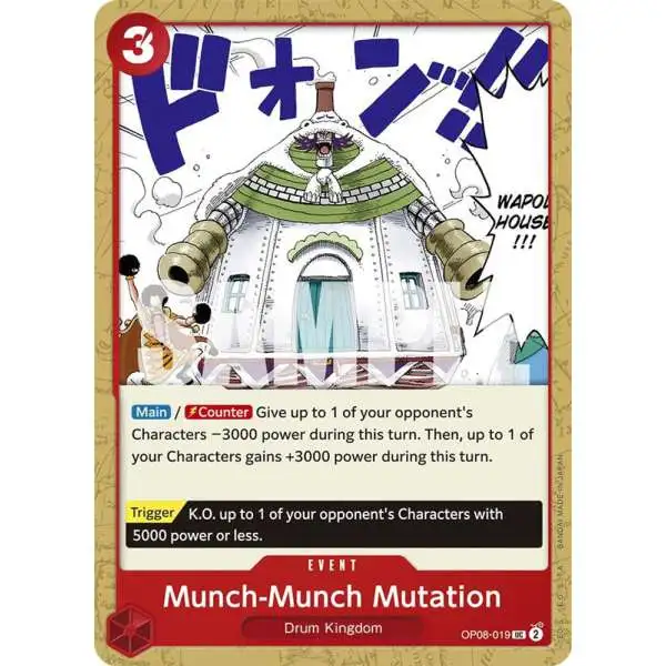 One Piece Trading Card Game Two Legends Uncommon Munch-Munch Mutation OP08-019