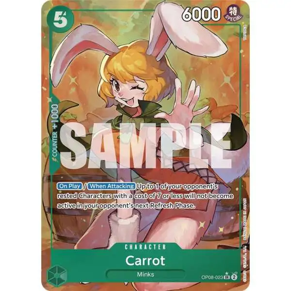 One Piece Trading Card Game Two Legends Super Rare Carrot OP08-023 [Parallel]