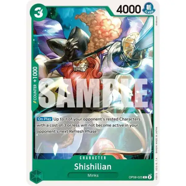 One Piece Trading Card Game Two Legends Common Shishilian OP08-025