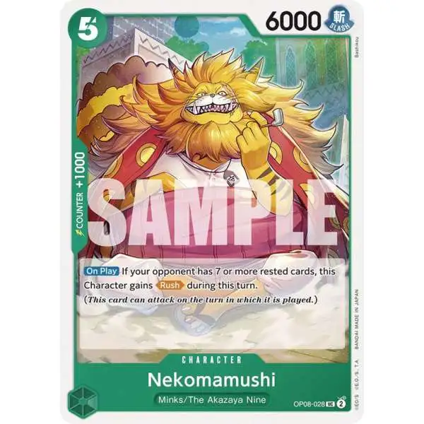 One Piece Trading Card Game Two Legends Uncommon Nekomamushi OP08-028