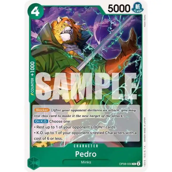 One Piece Trading Card Game Two Legends Rare Pedro OP08-030