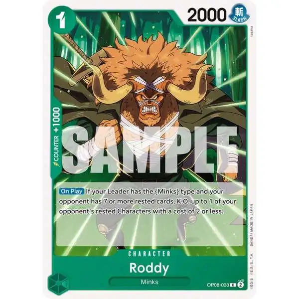 One Piece Trading Card Game Two Legends Common Roddy OP08-033