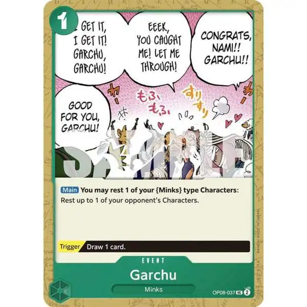 One Piece Trading Card Game Two Legends Uncommon Garchu OP08-037
