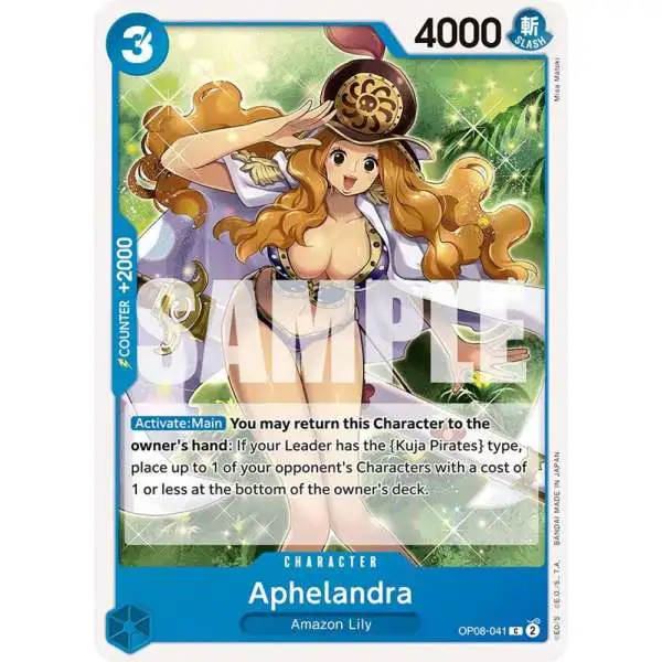 One Piece Trading Card Game Two Legends Common Aphelandra OP08-041