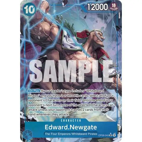 One Piece Trading Card Game Two Legends Super Rare Edward.Newgate OP08-043 [Parallel]
