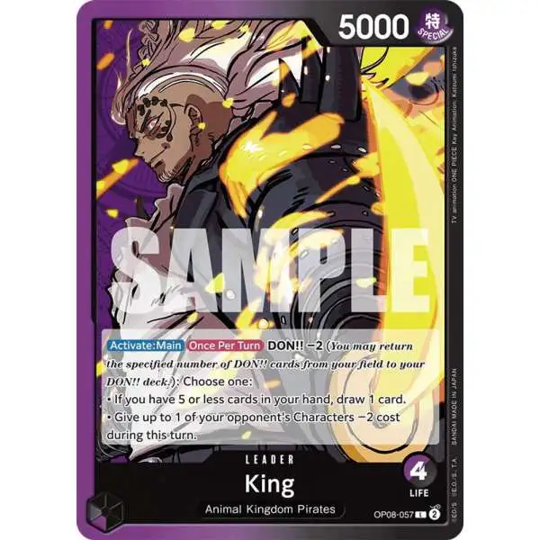 One Piece Trading Card Game Two Legends Leader King OP08-057