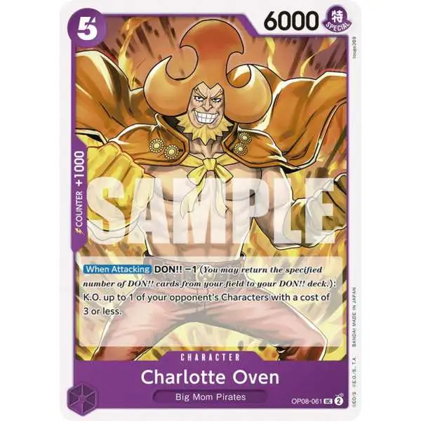 One Piece Trading Card Game Two Legends Uncommon Charlotte Oven OP08-061
