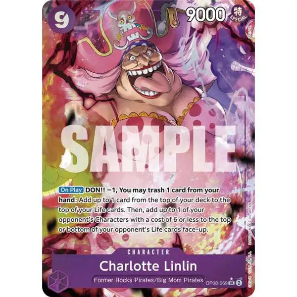 One Piece Trading Card Game Two Legends Super Rare Charlotte Linlin OP08-069 [Parallel]