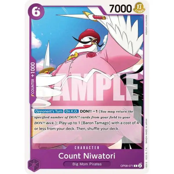 One Piece Trading Card Game Two Legends Common Count Niwatori OP08-071