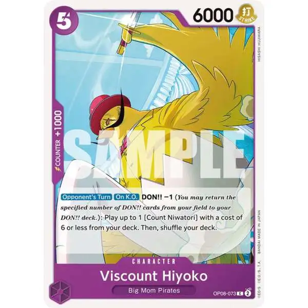 One Piece Trading Card Game Two Legends Common Viscount Hiyoko OP08-073