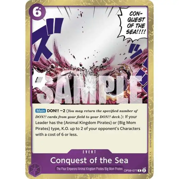 One Piece Trading Card Game Two Legends Rare Conquest of the Sea OP08-077