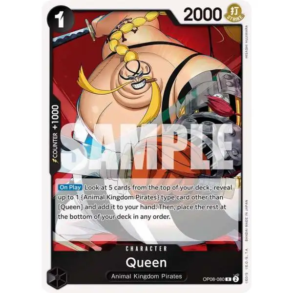One Piece Trading Card Game Two Legends Rare Queen OP08-080