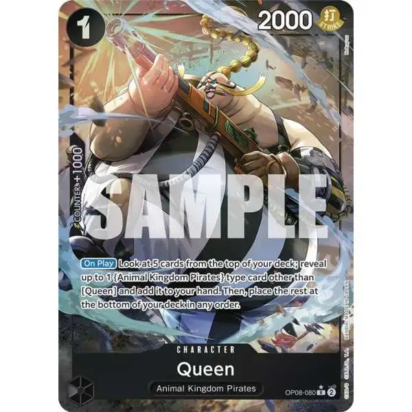 One Piece Trading Card Game Two Legends Rare Queen OP08-080 [Parallel]
