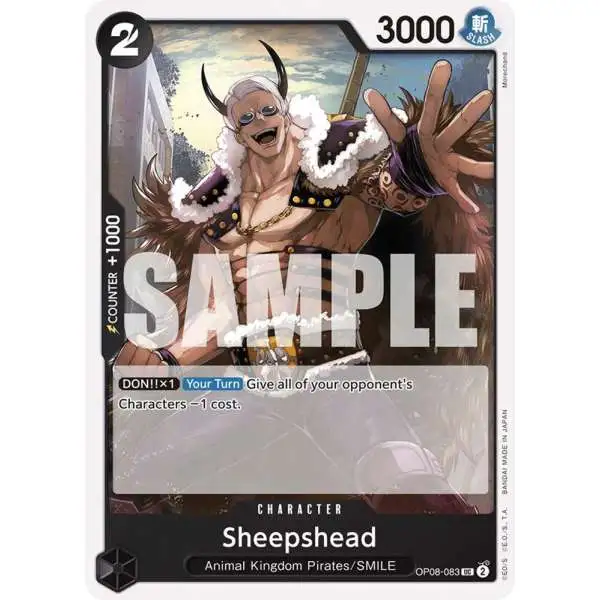 One Piece Trading Card Game Two Legends Uncommon Sheepshead OP08-083