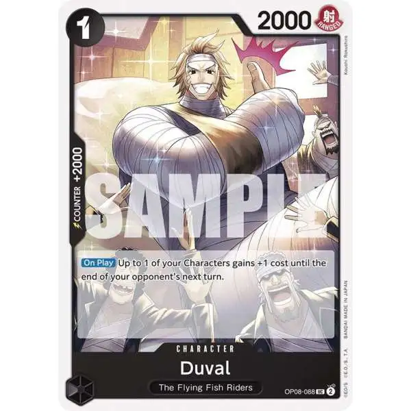 One Piece Trading Card Game Two Legends Uncommon Duval OP08-088