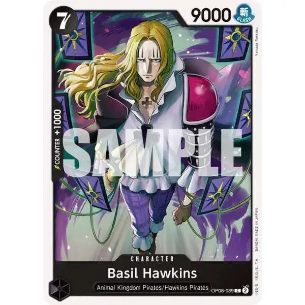 One Piece Trading Card Game Two Legends Common Basil Hawkins OP08-089
