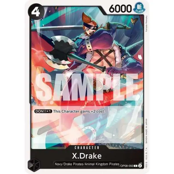 One Piece Trading Card Game Two Legends Common X.Drake OP08-093