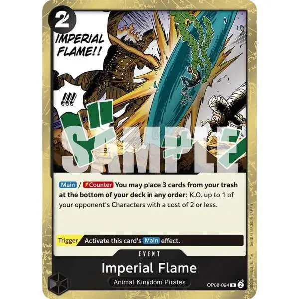 One Piece Trading Card Game Two Legends Rare Imperial Flame OP08-094
