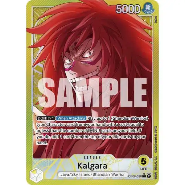 One Piece Trading Card Game Two Legends Leader Kalgara OP08-098 [Parallel]