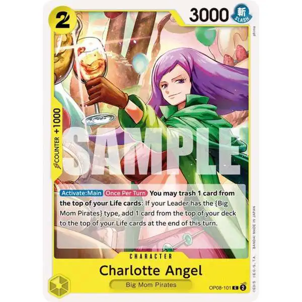 One Piece Trading Card Game Two Legends Common Charlotte Angel OP08-101