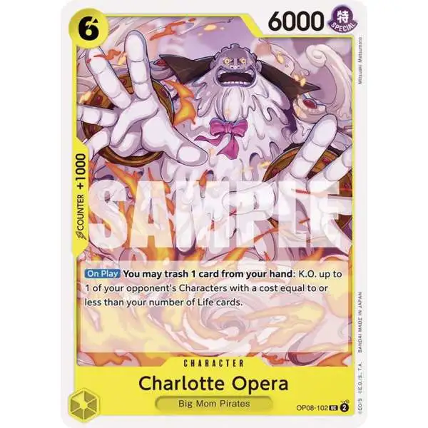 One Piece Trading Card Game Two Legends Uncommon Charlotte Opera OP08-102