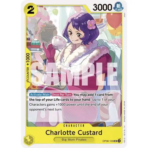 One Piece Trading Card Game Two Legends Uncommon Charlotte Custard OP08-103