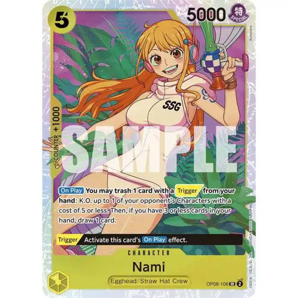 One Piece Trading Card Game Two Legends Super Rare Nami OP08-106