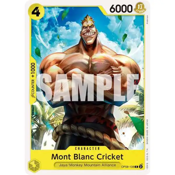 One Piece Trading Card Game Two Legends Common Mont Blanc Cricket OP08-108