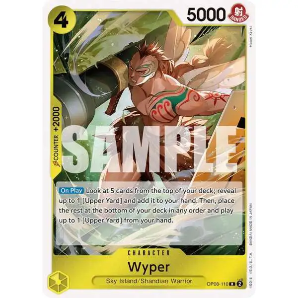 One Piece Trading Card Game Two Legends Rare Wyper OP08-110