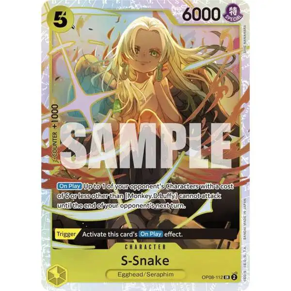 One Piece Trading Card Game Two Legends Super Rare S-Snake OP08-112