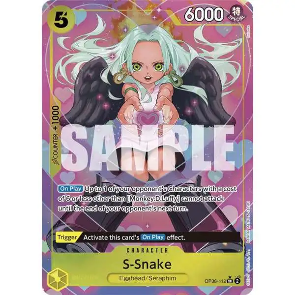 One Piece Trading Card Game Two Legends Super Rare S-Snake OP08-112 [Parallel]