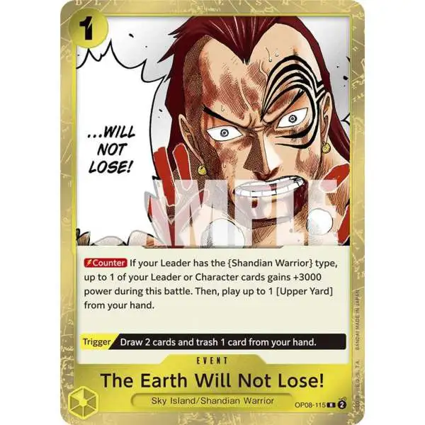 One Piece Trading Card Game Two Legends Rare The Earth Will Not Lose! OP08-115