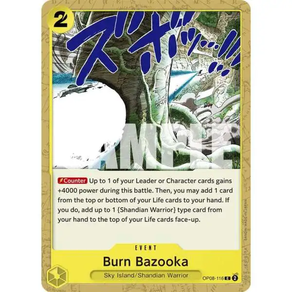 One Piece Trading Card Game Two Legends Common Burn Bazooka OP08-116