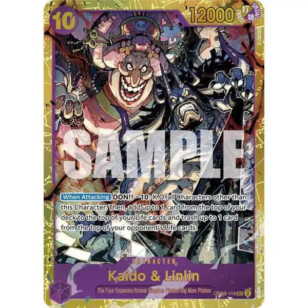 One Piece Trading Card Game Two Legends Secret Rare Kaido & Linlin OP08-119