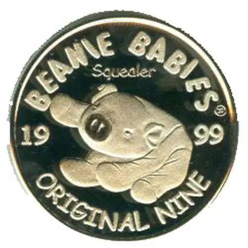 Beanie Babies Squealer Silver Coin [Loose]