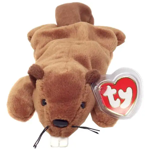 Beanie Babies Bucky the Beaver Beanie Baby Plush [3rd Gen Hang Tag, 2nd Gen Tush Tag]